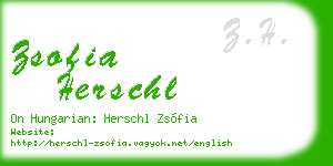 zsofia herschl business card